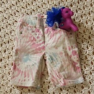 Levi, tie dye bermuda shorts